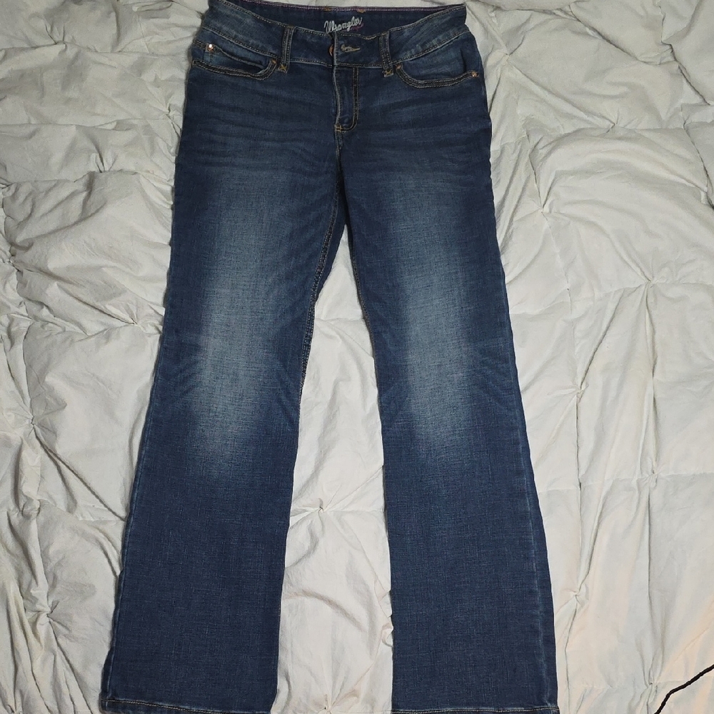 Wrangler Dark Blue Bootcut Jeans